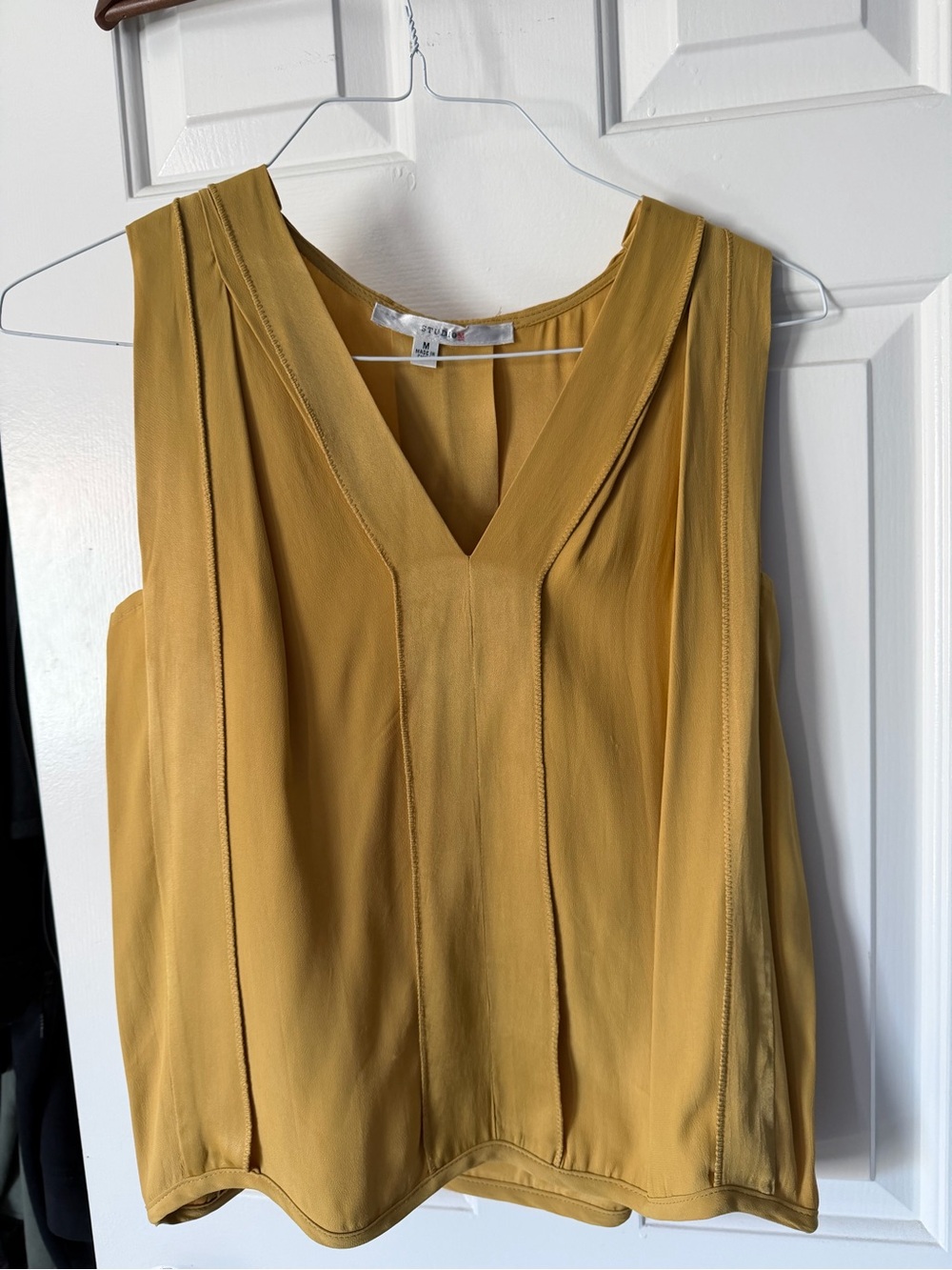 Studio M Mustard Yellow V-Neck Blouse